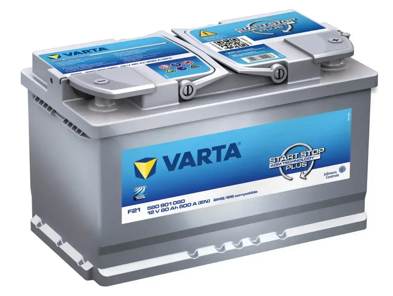 Akumulator Varta 12V 80Ah 800A z technologią AGM. Wysoka pojemność akumulatora zapewnia niezawodność.