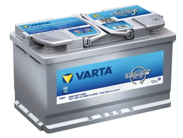 Akumulator Varta 12V 80Ah 800A z technologią AGM. Wysoka pojemność akumulatora zapewnia niezawodność.